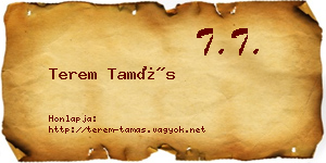 Terem Tamás névjegykártya