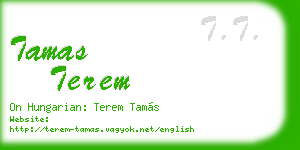 tamas terem business card